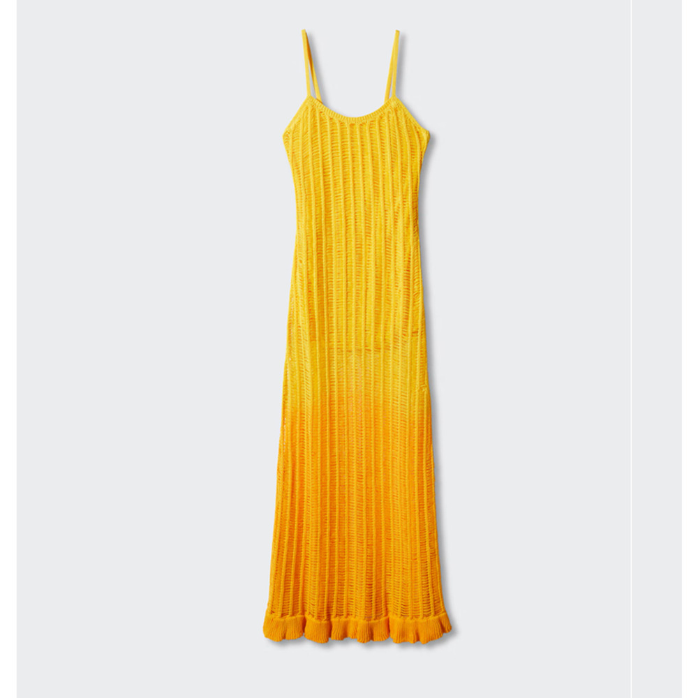 Mango x Simon Miller NWT Yellow Knit Maxi Dress 6 - Picture 16 of 16